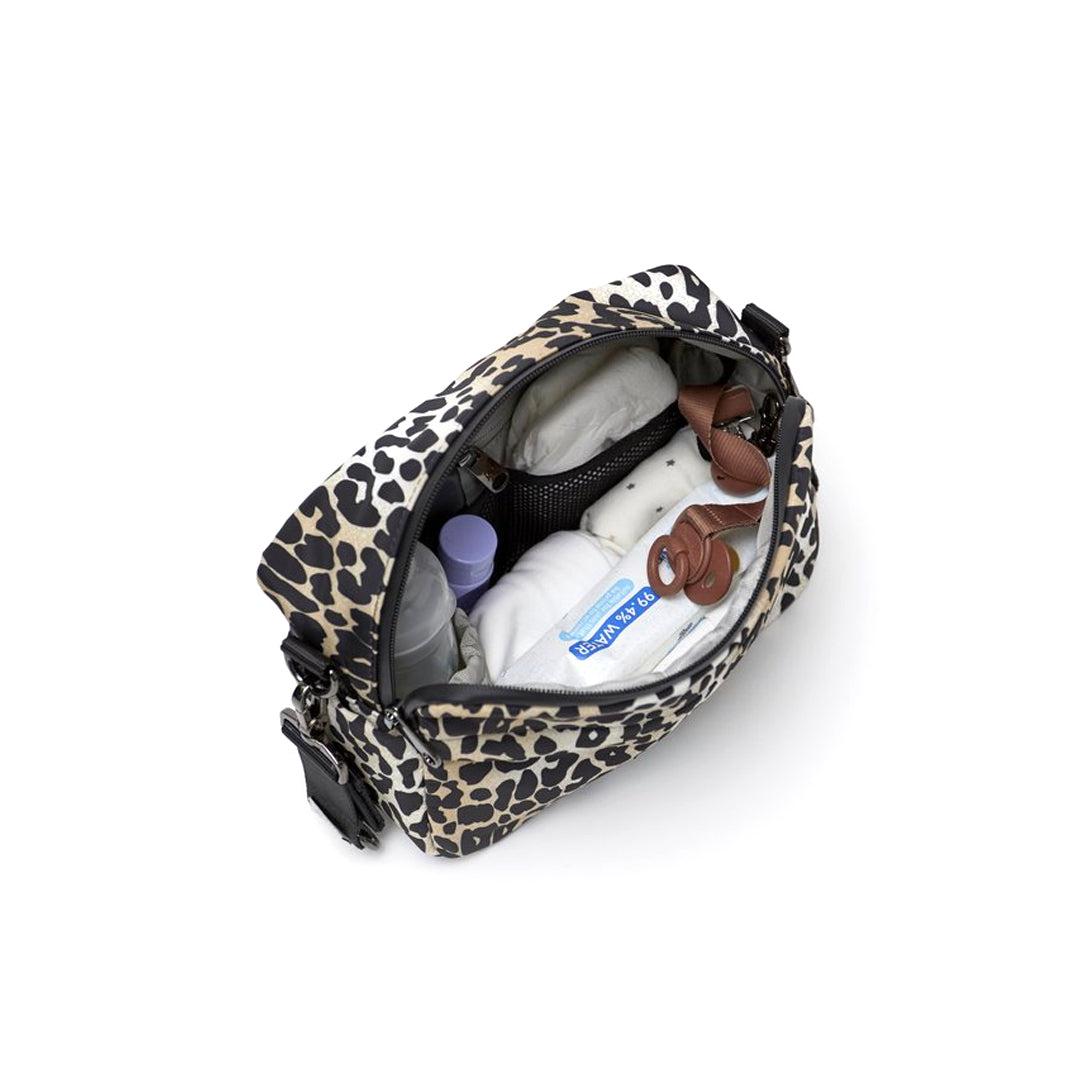 Finnson Frida Eco Stroller Organiser With Stroller Clips - Leopard-Stroller Organisers-Leopard- | Natural Baby Shower