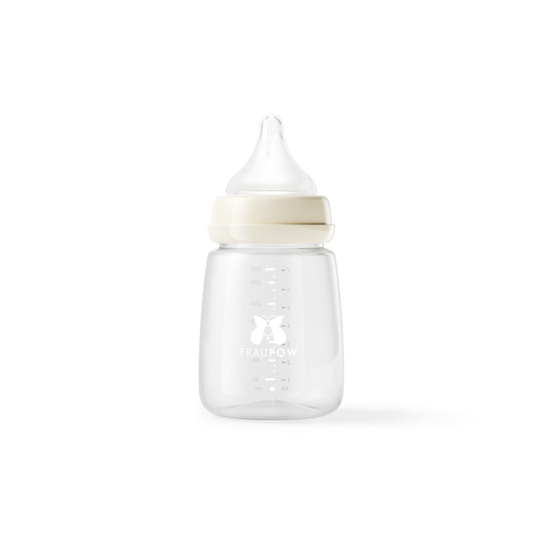 Fraupow Combi-Feed Baby Bottles | Pack of 3-Baby Bottles-200ml- | Natural Baby Shower