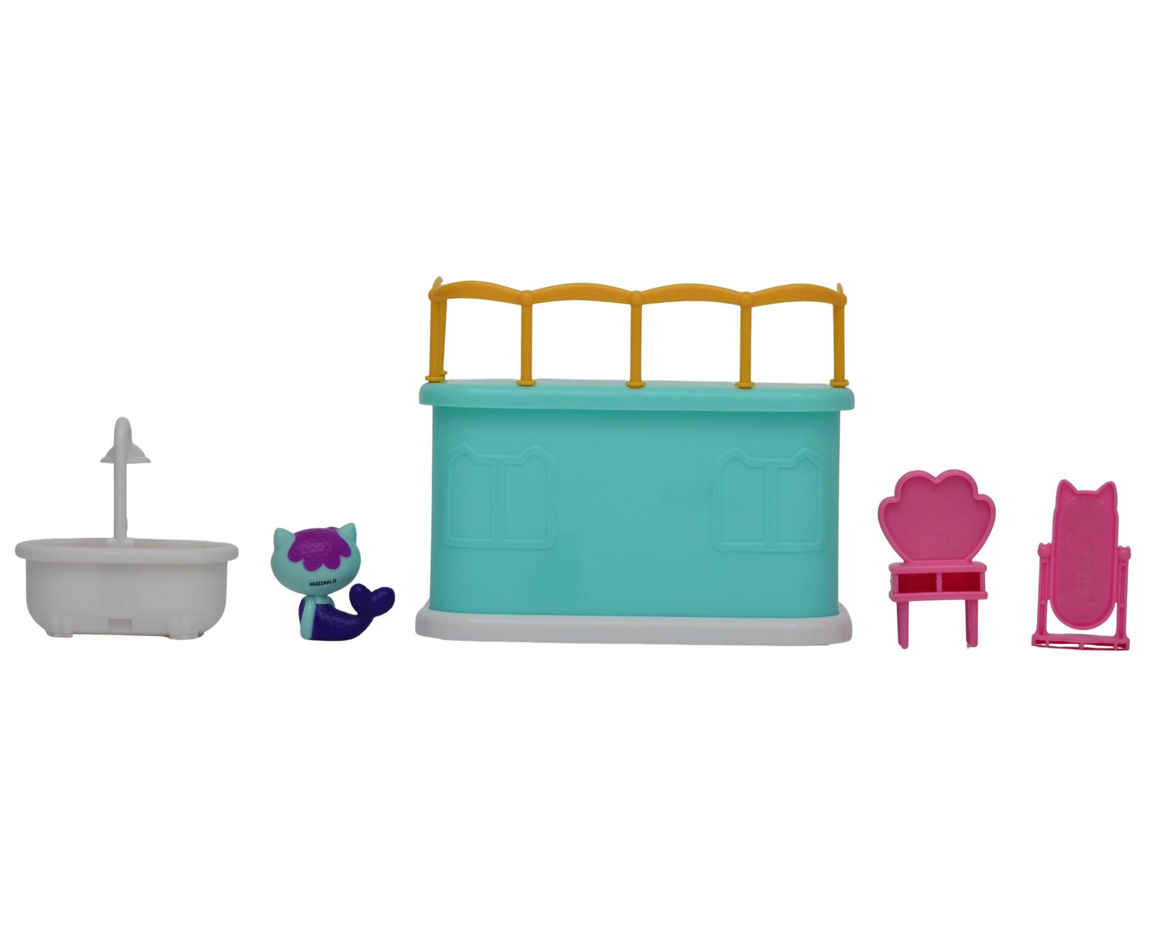 Gabbys Dollhouse - Mercat ile Banyo Macerası Oyuncak Seti