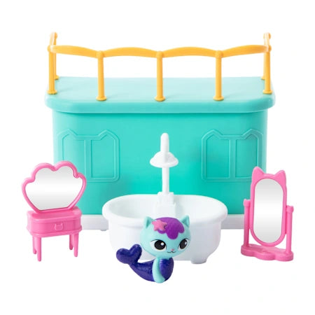 Gabbys Dollhouse - Set de Juguetes Aventura de Baño con Mercat