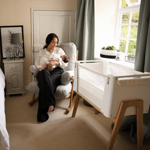 Gaia Hera Bedside Crib² - Scandi White/Natural-Bedside Cribs- | Natural Baby Shower