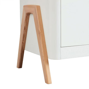 Gaia Baby Hera Cot Bed + Dresser + Wardrobe Three Piece Bundle - Scandi-White + Natural-Nursery Sets- | Natural Baby Shower