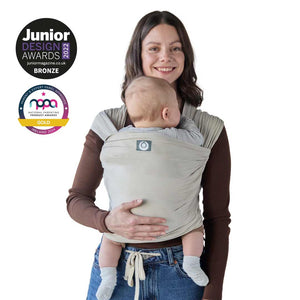 Gaia Stretchy Baby Wrap Carrier - Organic Cotton - Ecru-Baby Carriers- | Natural Baby Shower