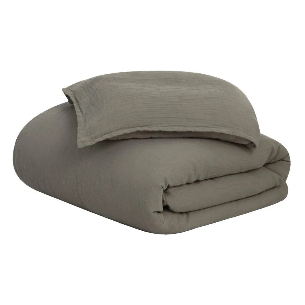 garbo&friends - German Cotton Muslin Duvet Cover Set | Khaki