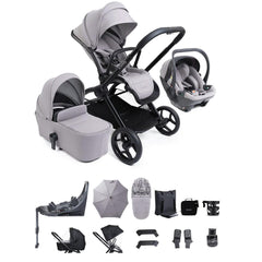 iCandy Core 2 Complete Travel Bundle with Cocoon 360 and Base-Travel Systems-Storm Grey- | Natural Baby Shower