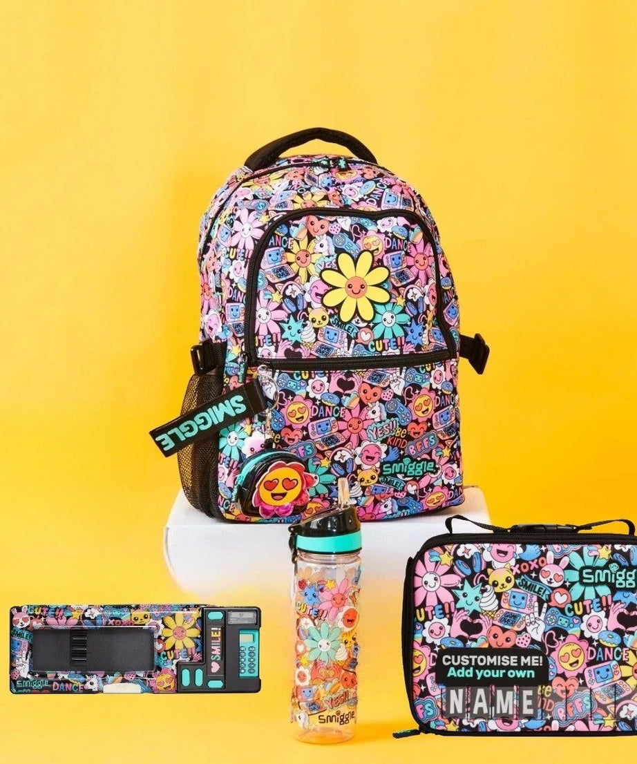 Smiggle – Bright Side 4'lü Okul Çanta Seti-Dinossi