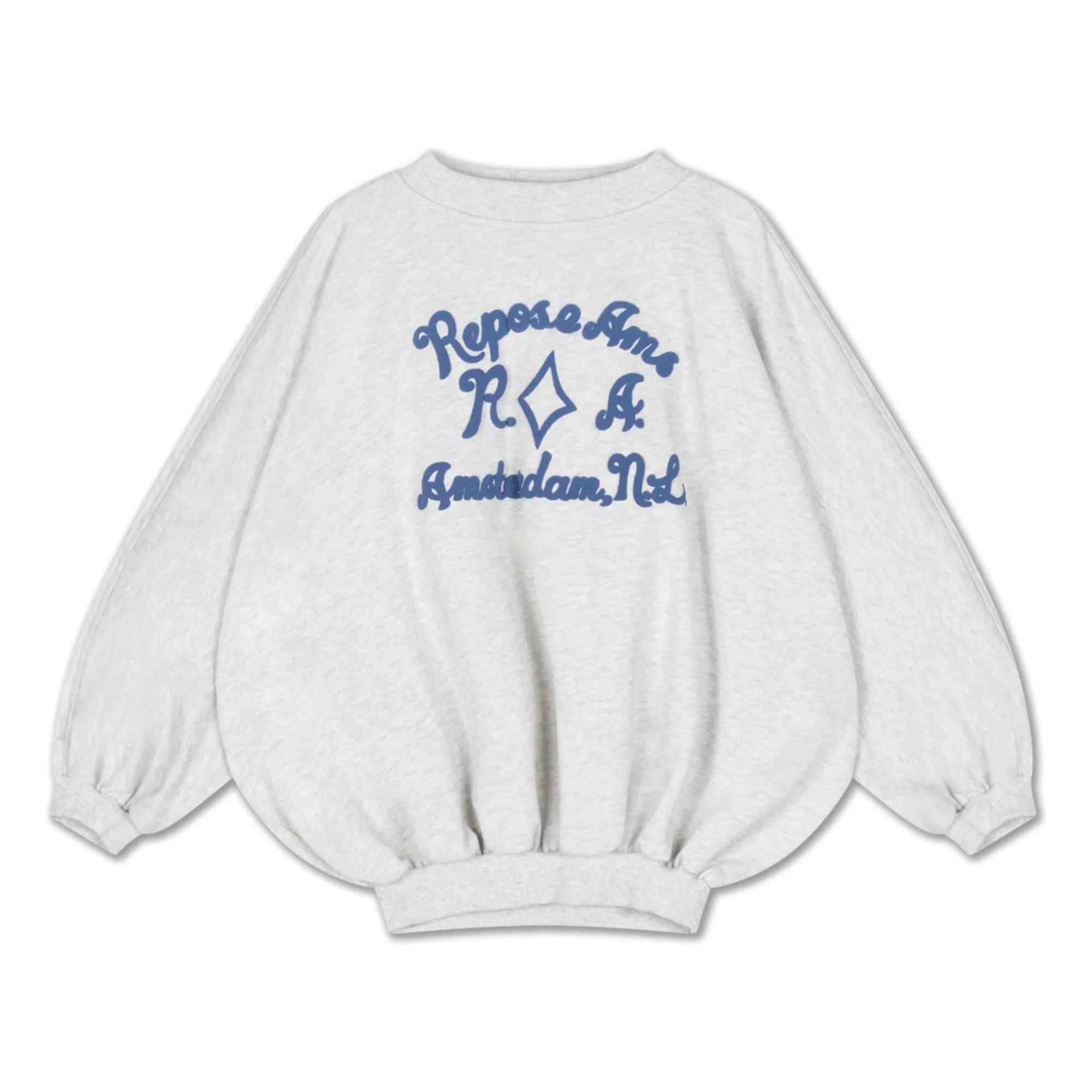 Repose AMS - Iris Bouffant Sweatshirt aus Bio-Baumwolle | Heather white
