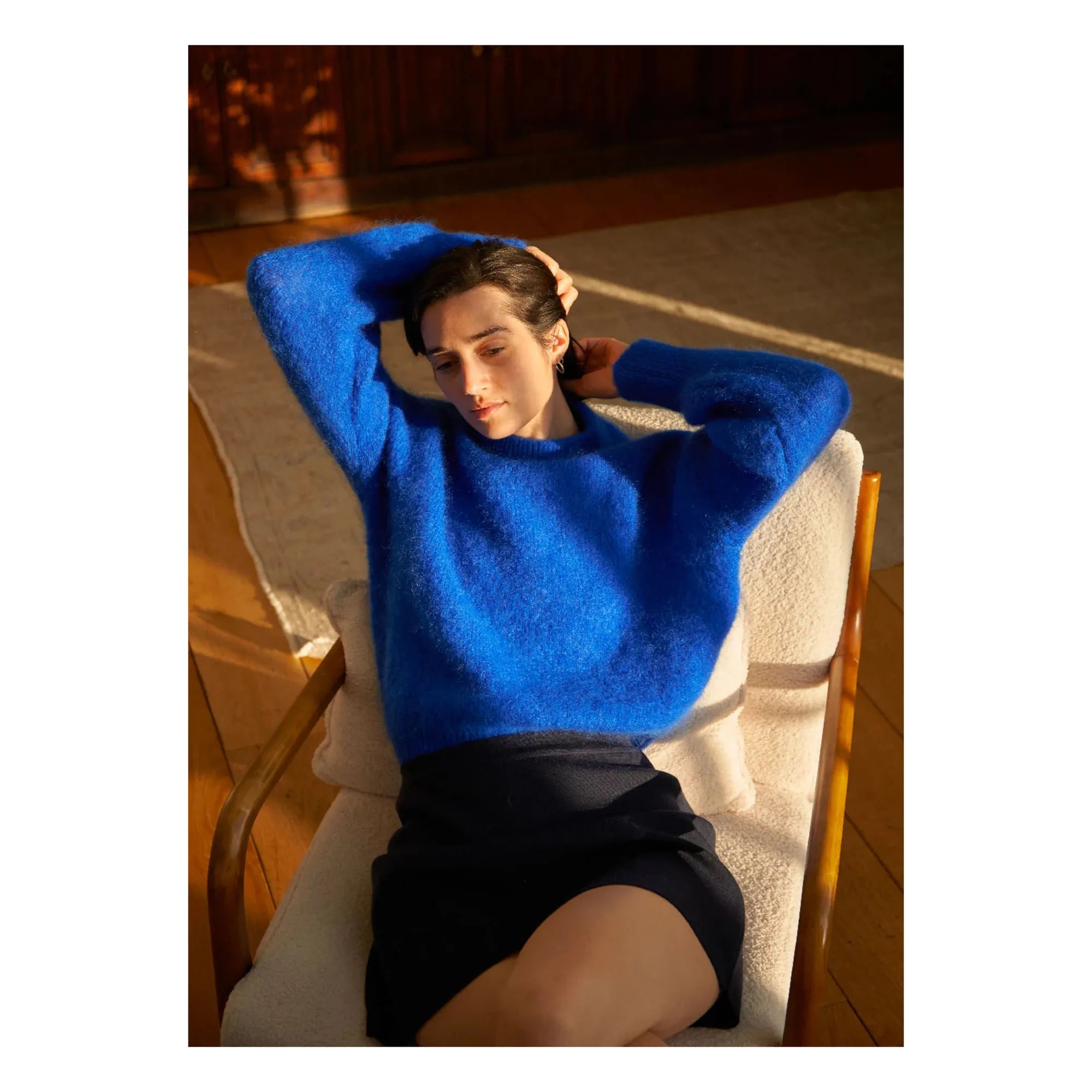 Surprise Paris - Jane Super Kid Mohair Kazak | Elektrik Mavisi