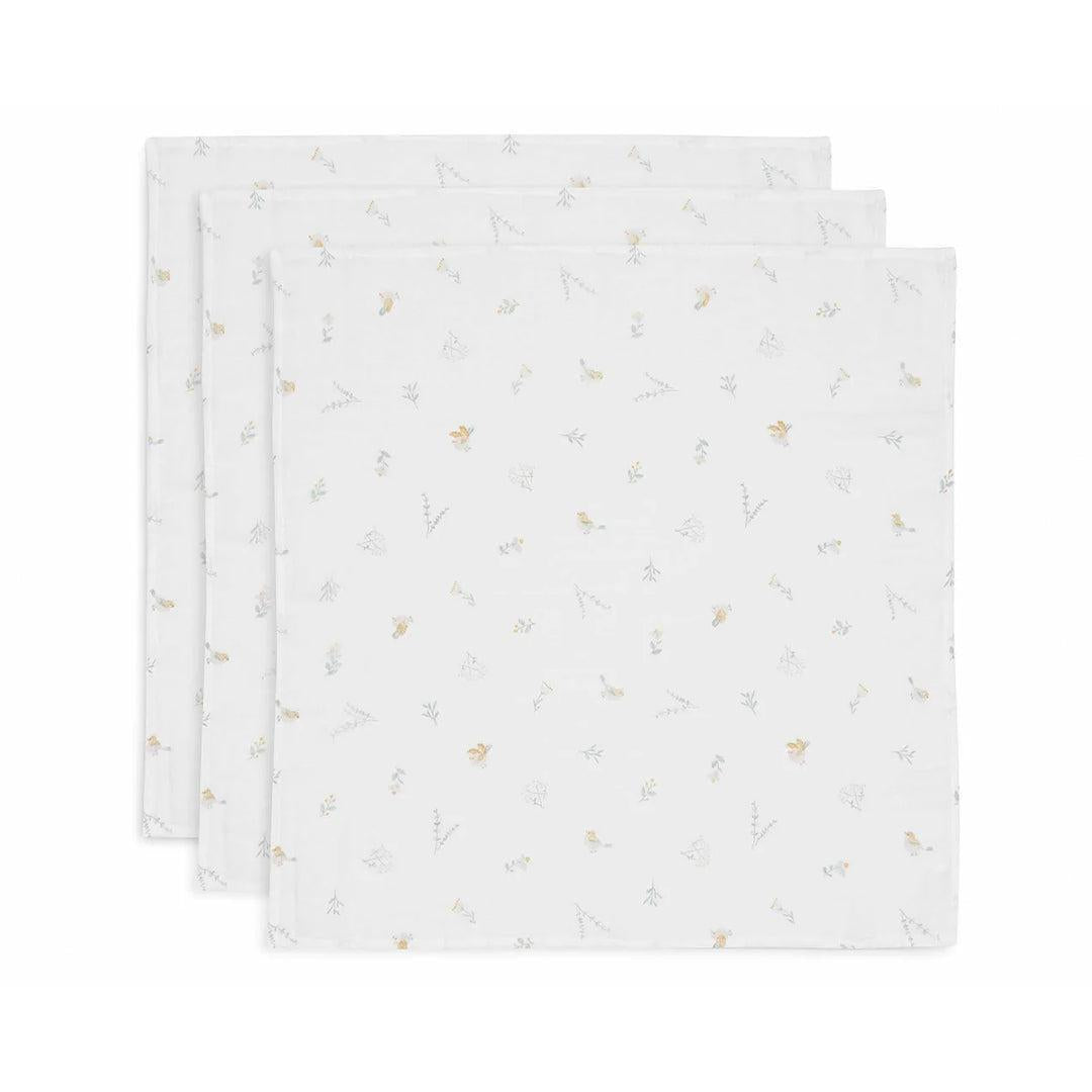 Jollein 3 Pack Muslin Cloth 70x70cm - Lovely Birds-Muslin Squares-Lovely Birds- | Natural Baby Shower