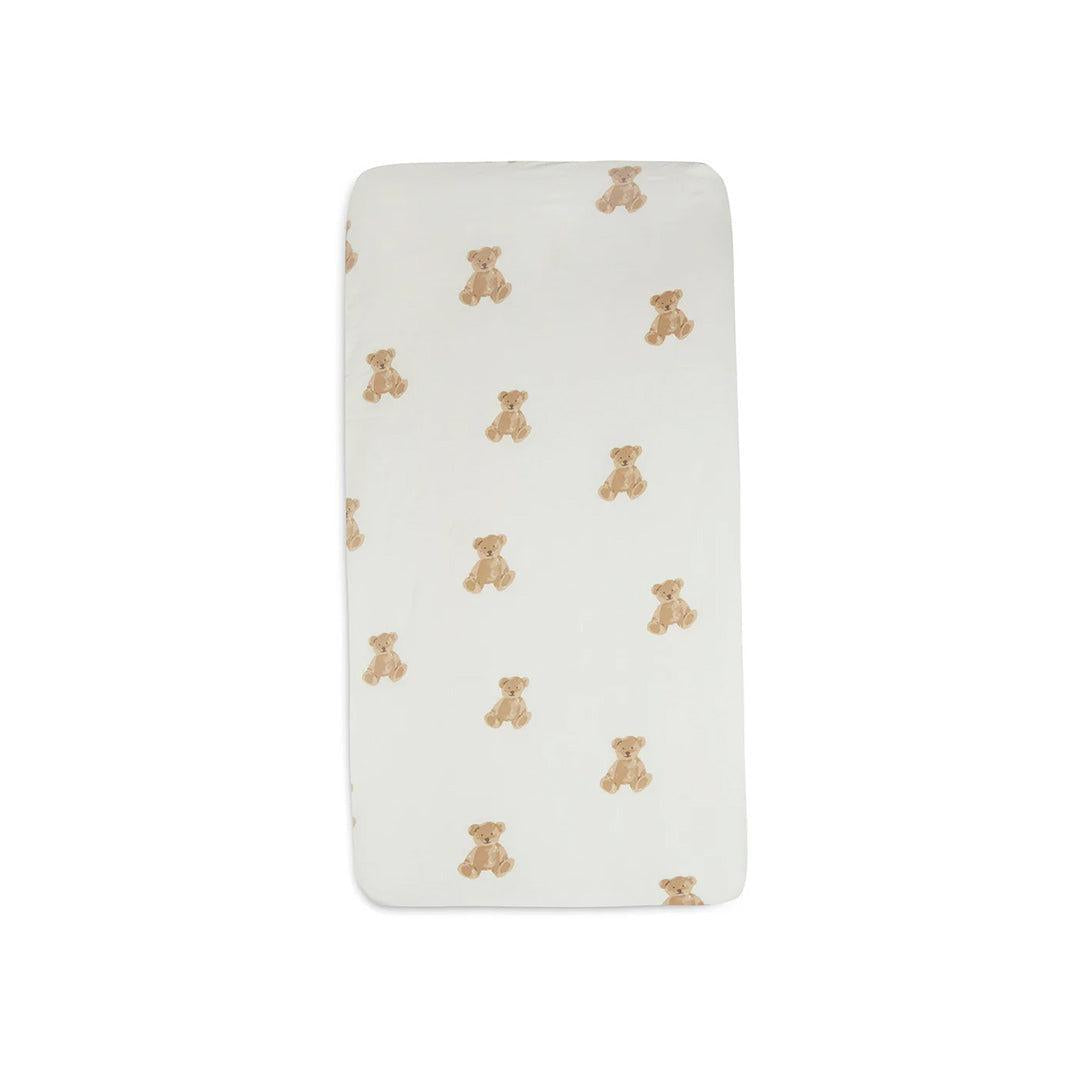 Jollein Jersey Fitted Sheet - Teddy Bear-Sheets-Teddy Bear- | Natural Baby Shower