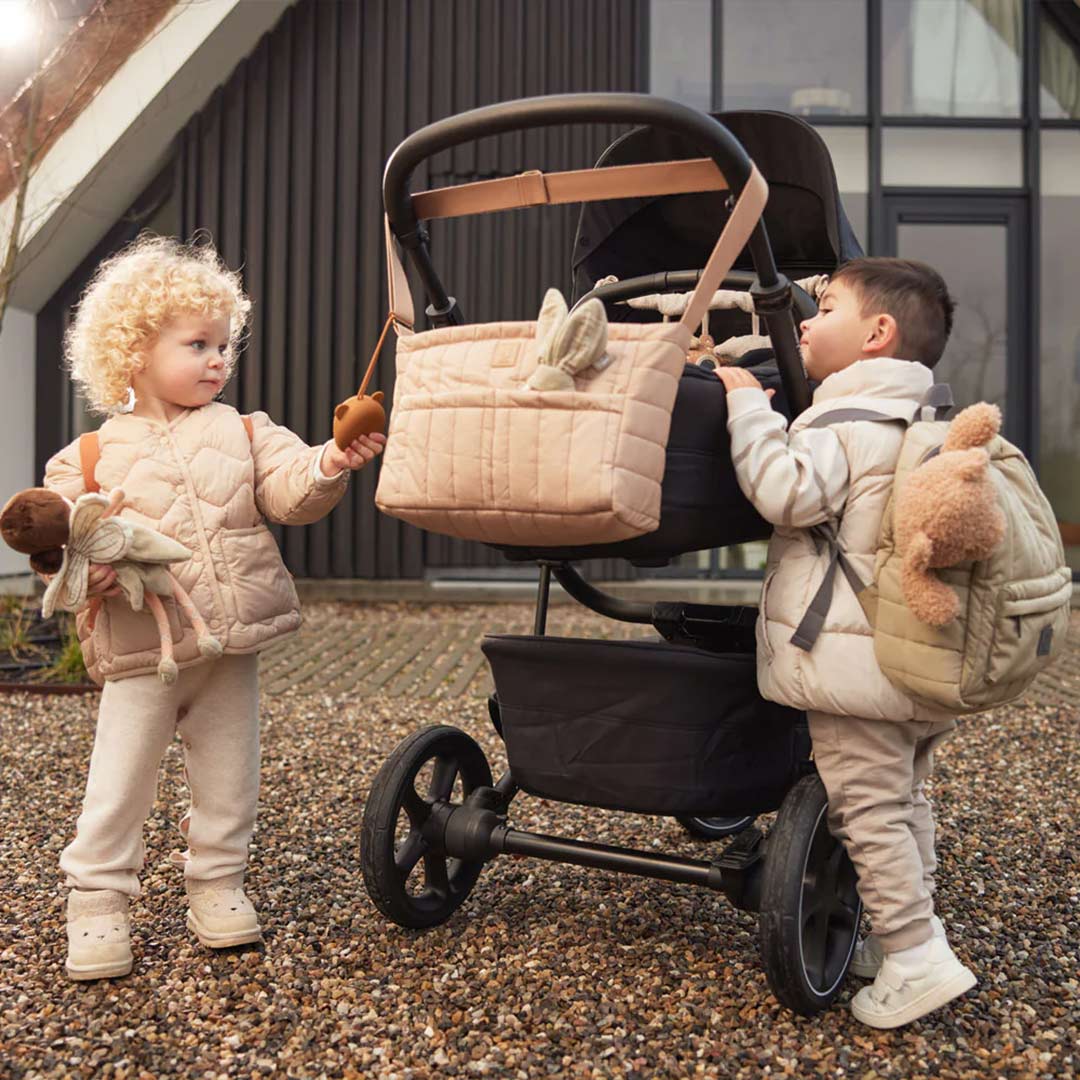 Jollein Puffed Stroller Organizer - Biscuit-Stroller Organisers-Biscuit- | Natural Baby Shower