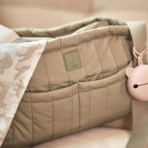 Jollein Puffed Stroller Organizer - Olive Green-Stroller Organisers-Olive Green- | Natural Baby Shower