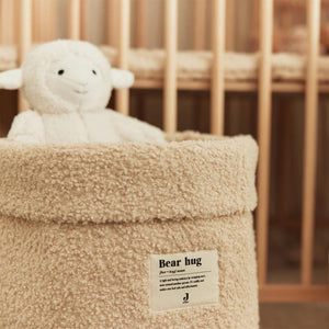 Jollein Storage Basket - Boucle Biscuit-Storage Baskets-Boucle Biscuit-29x33 cm | Natural Baby Shower