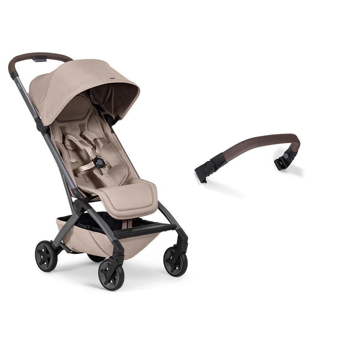 Joolz Aer2 Compact Stroller - Sandy Taupe-Strollers-Sandy Taupe-With Bumper Bar | Natural Baby Shower