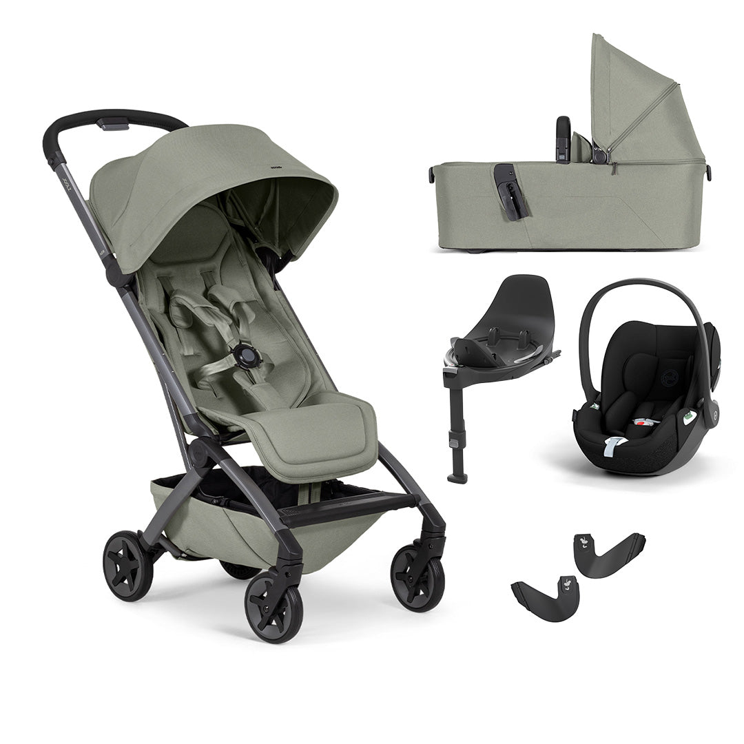 Joolz Aer 2 | CYBEX Travel System-Travel Systems-Sage Green-With Carrycot | Natural Baby Shower