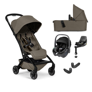 Joolz Aer2 | Maxi-Cosi Pebble Travel System-Travel Systems-Hazel Brown-With Carrycot | Natural Baby Shower