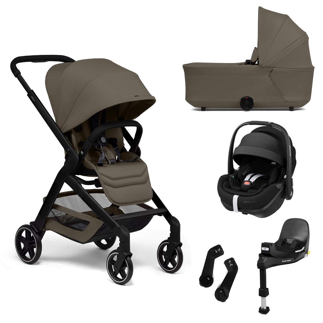 Joolz Hub2 + Pebble 360 Pro 2 Travel System-Travel Systems-Hazel Brown-With Base | Natural Baby Shower