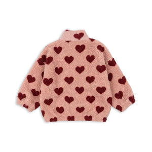 Konges Sløjd Jody Teddy Half Zip - Coeur Mellow-Jumpers + Sweatshirts-Coeur Mellow-12m | Natural Baby Shower