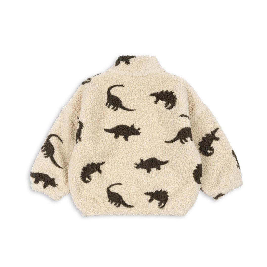 Konges Slojd Jody Teddy Half Zip - Dino Silhouette-Coats-Dino Silhoutte-9m | Natural Baby Shower