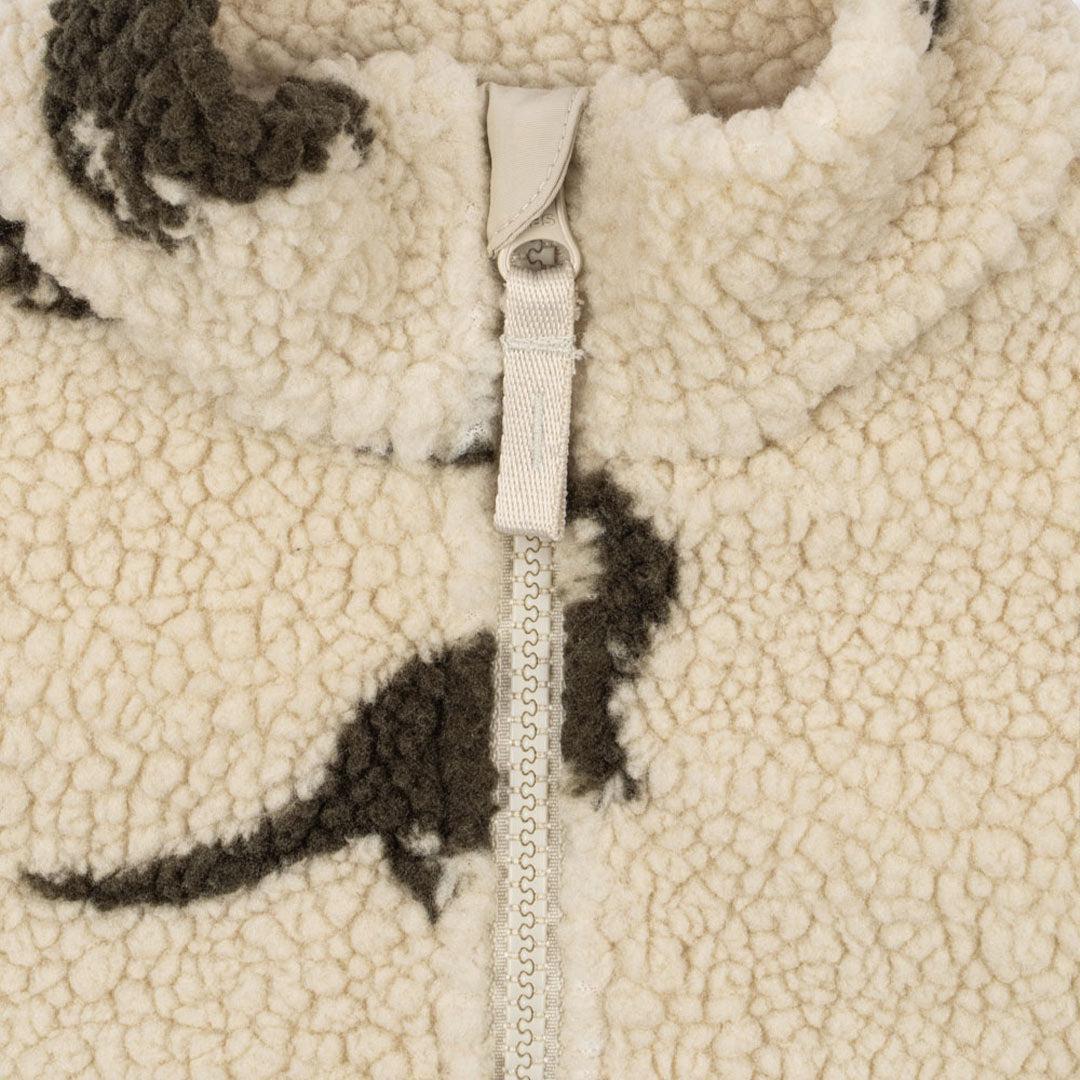 Konges Slojd Jody Teddy Half Zip - Dino Silhouette-Coats-Dino Silhoutte-9m | Natural Baby Shower