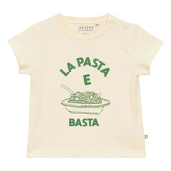 Arsène et Les Pipelettes - La Pasta E Basta Organic Cotton Baby T-Shirt | Ecru