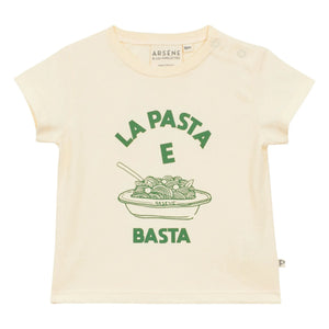 Arsène et Les Pipelettes - La Pasta E Basta Organic Cotton Baby T-Shirt | Ecru