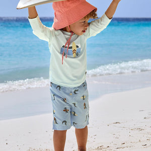 Lassig Board Shorts - Sky Blue - Crocodile-Shorts-Sky Blue-7-12m | Natural Baby Shower