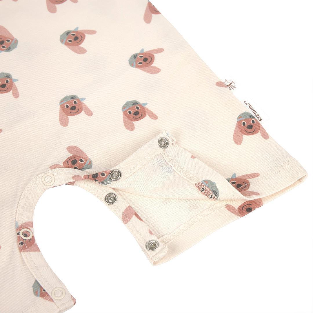 Lassig Playsuit GOTS - Dog Nature - Beige-Bodysuits-Dog Nature - Beige-3-6m | Natural Baby Shower