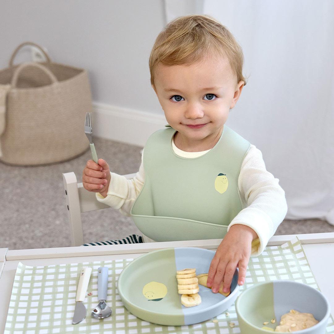Lassig Silicone Bib - Happy Fruits - Lemon-Bibs-Lemon-One Size | Natural Baby Shower