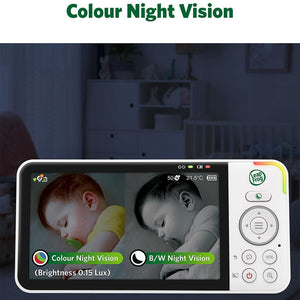 LeapFrog LF4915HD 5" Wi-Fi Pan & Tilt Monitor - White-Baby Monitors-White- | Natural Baby Shower