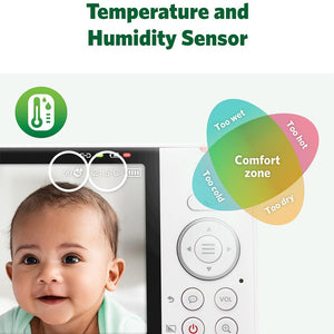 LeapFrog LF4915HD 5" Wi-Fi Pan & Tilt Monitor - White-Baby Monitors-White- | Natural Baby Shower