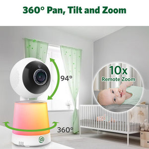 LeapFrog LF4915HD 5" Wi-Fi Pan & Tilt Monitor - White-Baby Monitors-White- | Natural Baby Shower