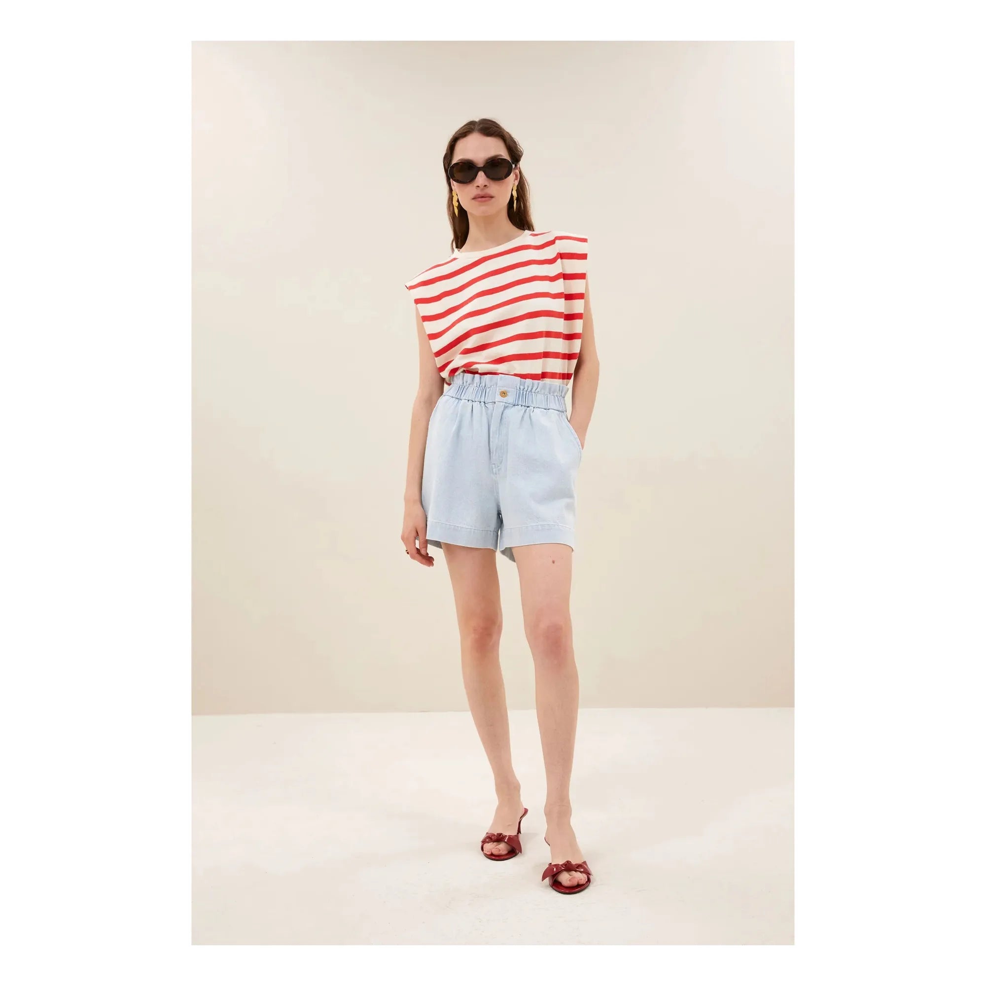 By Bar - Leon Baumwollshorts | Denimblau