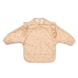 Liewood Merle Ruffle Cape Bib - Mini Butterfly / Apple Blossom-Bibs-Mini Butterfly / Apple Blossom-One Size | Natural Baby Shower