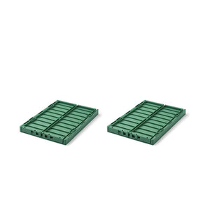 Liewood Weston Storage Box M 2-pack - Dusty Ivy-Storage-Dusty Ivy-One size | Natural Baby Shower