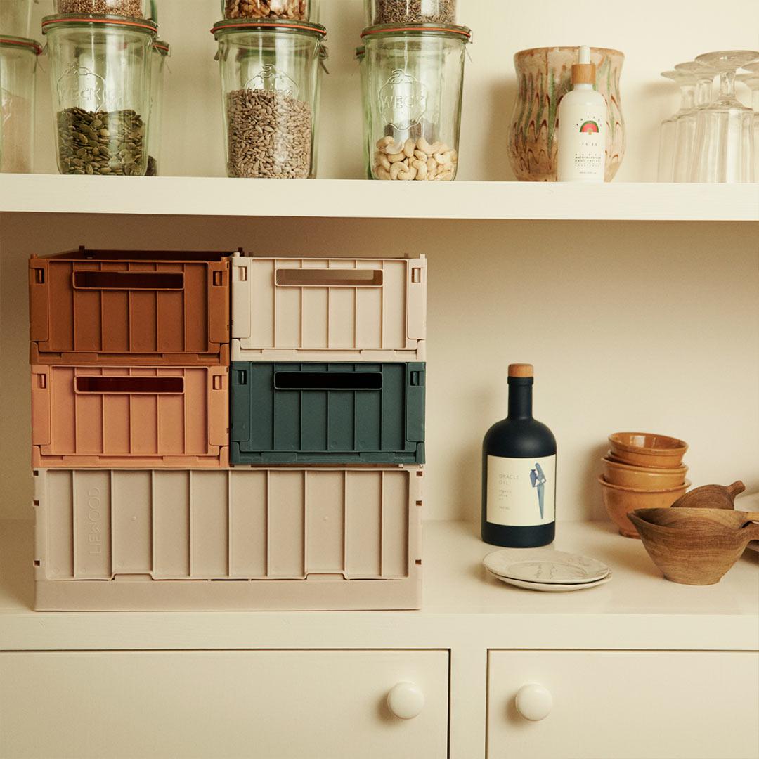 Liewood Weston Storage Boxes - Whale Blue - Medium - 2 Pack-Storage- | Natural Baby Shower