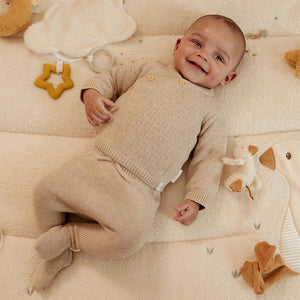 Little Dutch Knitted Trousers - Soft Beige Melee-Trousers-Soft Beige Melee-NB | Natural Baby Shower