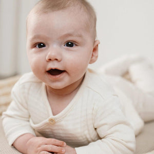 Little Dutch Long Sleeved T-shirt Wrap - Cream-Tops-Cream-NB | Natural Baby Shower