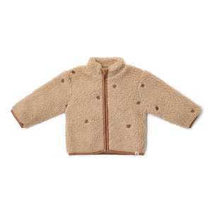 Little Dutch Teddy Cardigan - Taupe-Cardigans-Taupe-6-9m | Natural Baby Shower
