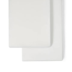 The Little Green Sheep Twin Pack Junior Cotton Fitted Sheets - White-Sheets-White-90x190cm | Natural Baby Shower