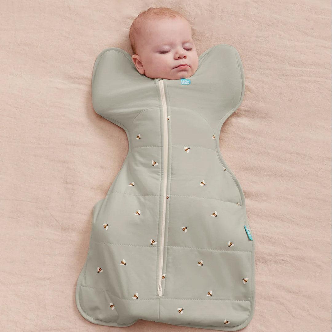 Love to Dream Swaddle Up (2.5 Tog) - Bees Olive-Sleeping Bags-Bees Olive-NB | Natural Baby Shower