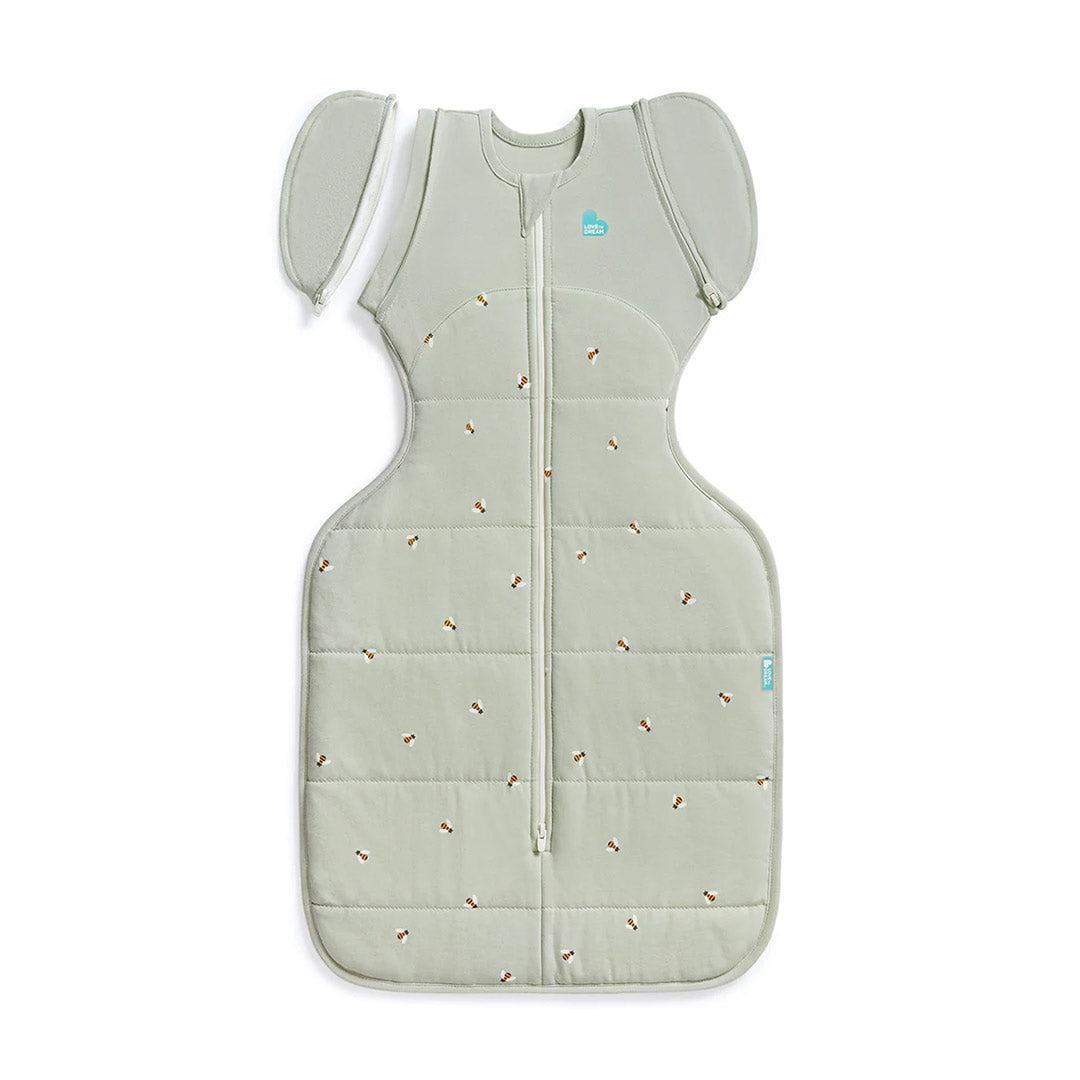 Love to Dream Swaddle Up Transition Bag (2.5 Tog) - Bees Olive-Sleeping Bags-Bees Olive-M | Natural Baby Shower