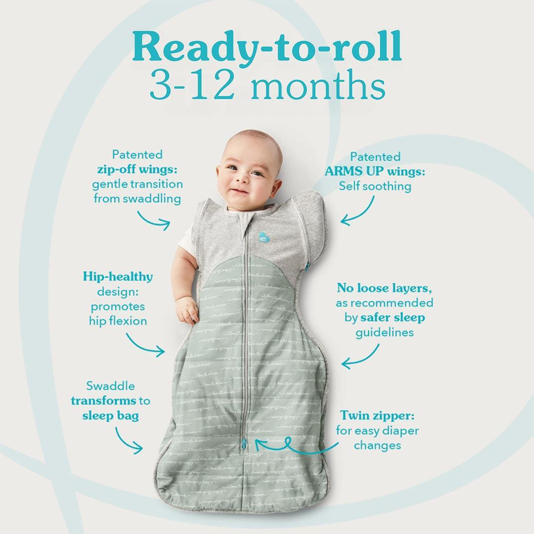 Love to Dream Swaddle Up Transition Bag (2.5 Tog) - Bees Olive-Sleeping Bags-Bees Olive-M | Natural Baby Shower