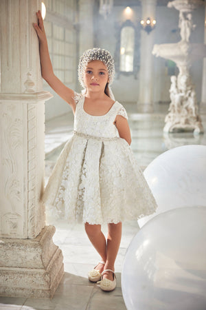 Maison Ava Girls Ariel Occasion Dress in Ivory