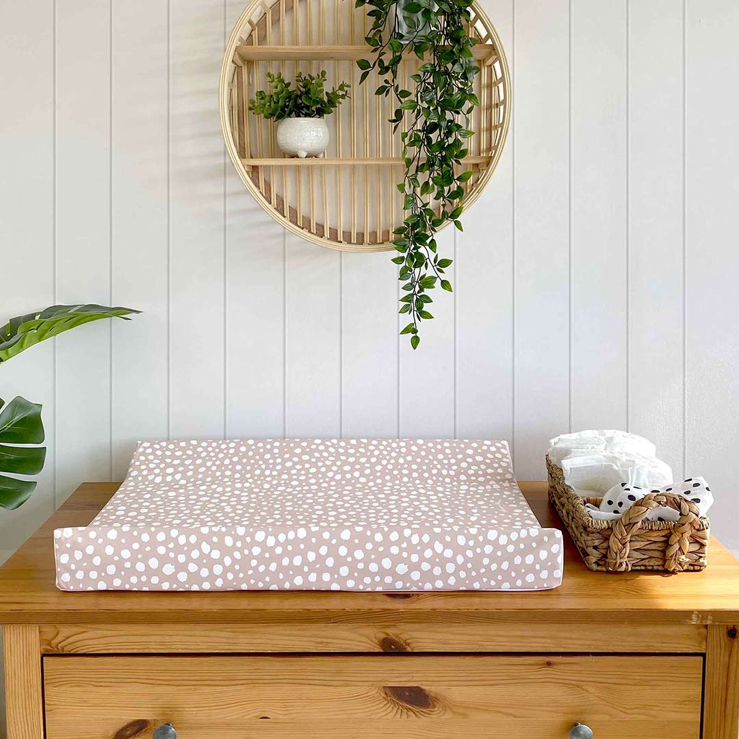 Mama Shack Anti Roll Changing Mat - Rose Spotty-Changing Mats- | Natural Baby Shower