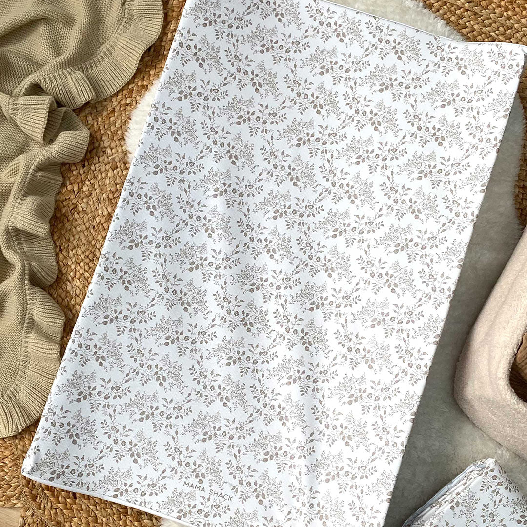 Mama Shack Anti Roll Changing Mat - Vintage Floral-Changing Mats-Vintage Floral- | Natural Baby Shower