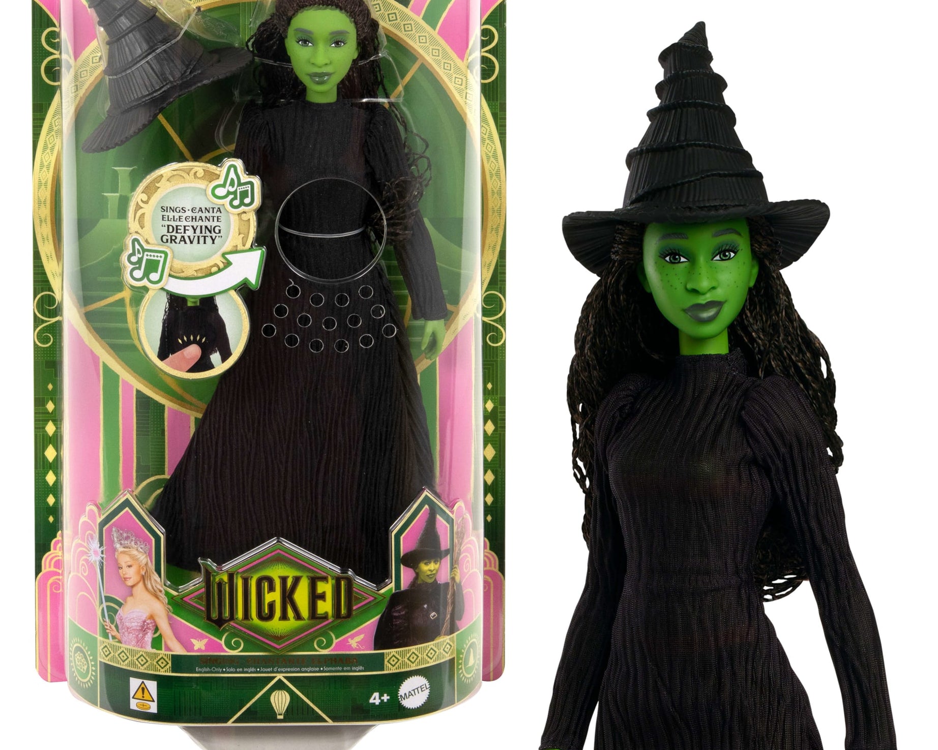 Mattel - Muñeca de colección con sonido Wicked Elphaba cantando
