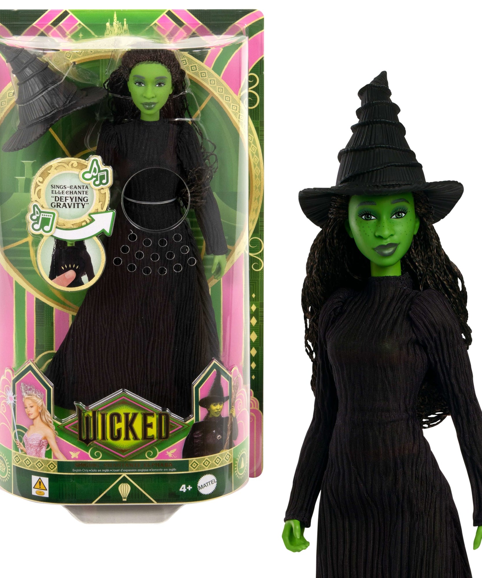 Mattel - Wicked Elphaba Şarkı Söylüyor Sesli Koleksiyon Oyuncak Bebek