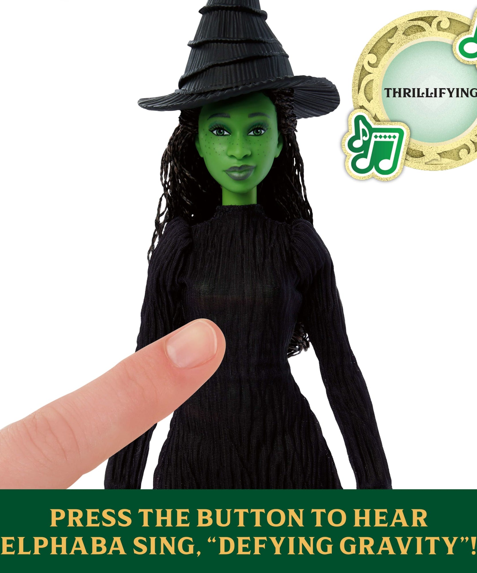 Mattel - Wicked Elphaba Şarkı Söylüyor Sesli Koleksiyon Oyuncak Bebek