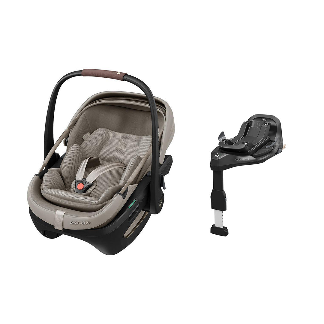 Maxi-Cosi Coral Slide Pro - Sapphire Sand-Car Seats-Sapphire Sand-With FamilyFix Slide Pro | Natural Baby Shower